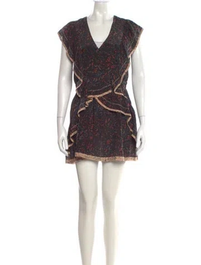 Pre-owned Iro Silk Mini Dress In Black