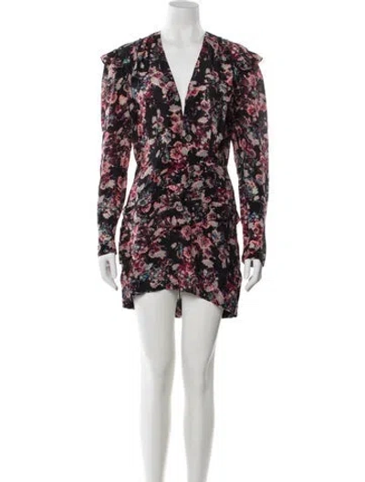 Pre-owned Iro Silk Mini Dress In Black