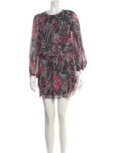 Pre-owned Iro Silk Mini Dress In Black