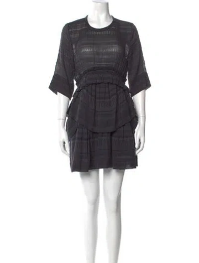 Pre-owned Iro Silk Mini Dress In Black
