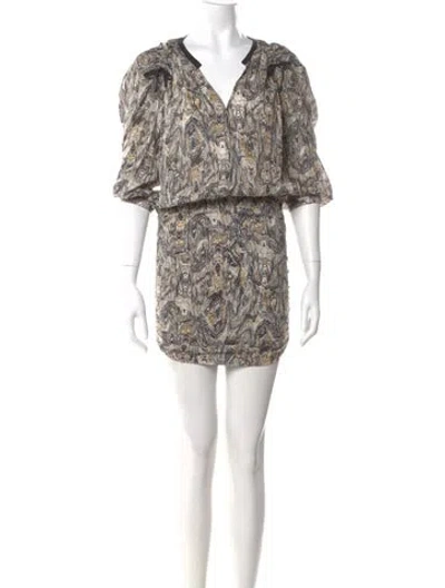Pre-owned Iro Silk Mini Dress In Black