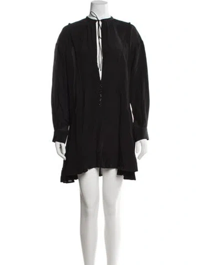 Pre-owned Iro Silk Mini Dress In Black