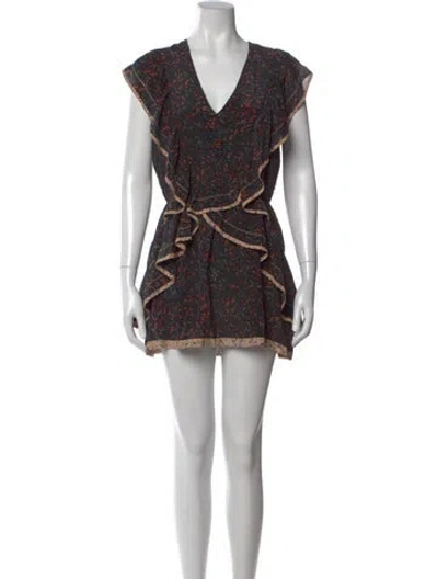 Pre-owned Iro Silk Mini Dress In Black
