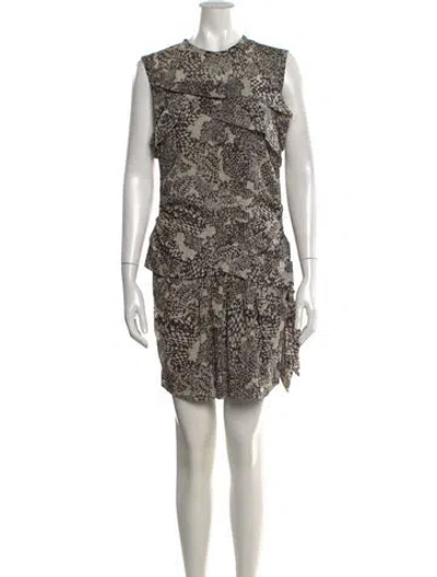 Pre-owned Iro Silk Mini Dress In Black