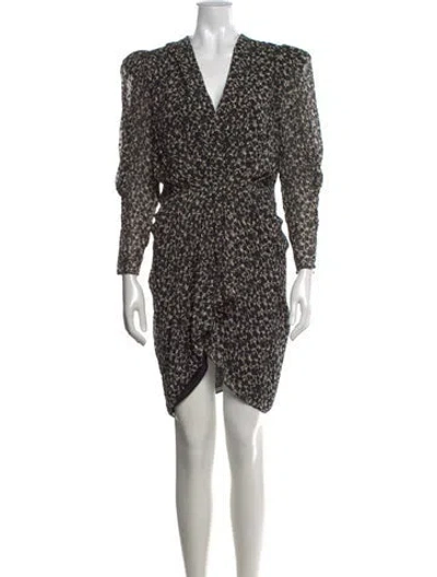 Pre-owned Iro Silk Mini Dress In Black