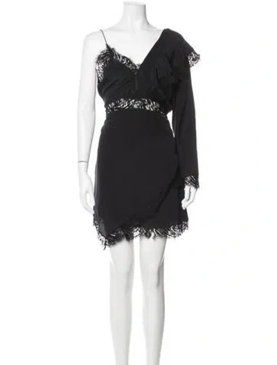 Pre-owned Iro Silk Mini Dress In Black