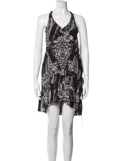 Pre-owned Iro Silk Mini Dress In Black