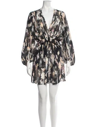 Pre-owned Iro Silk Mini Dress In Black