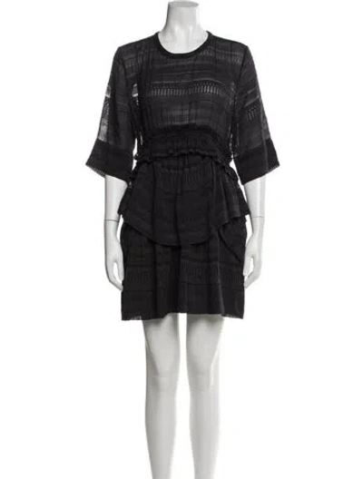 Pre-owned Iro Silk Mini Dress In Blue