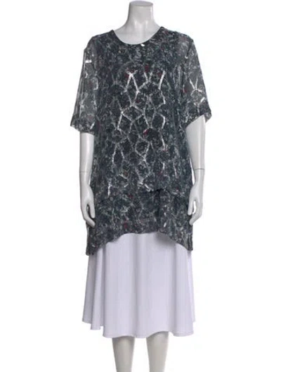 Pre-owned Iro Silk Mini Dress In Blue