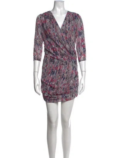 Pre-owned Iro Silk Mini Dress In Blue