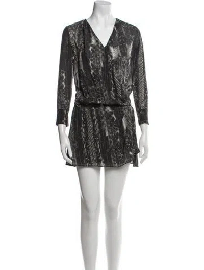 Pre-owned Iro Silk Mini Dress In Gray