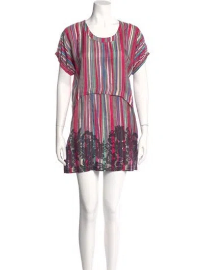 Pre-owned Iro Silk Mini Dress In Gray