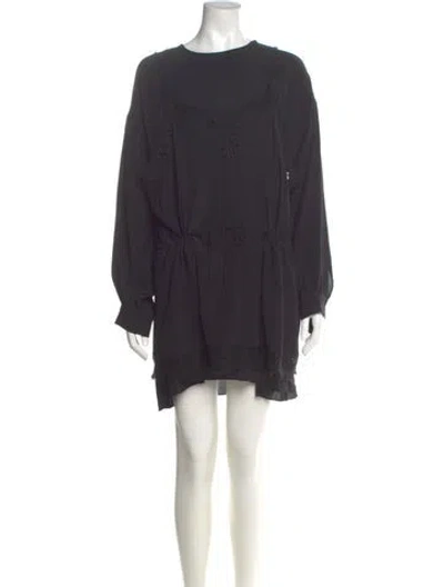 Pre-owned Iro Silk Mini Dress In Gray
