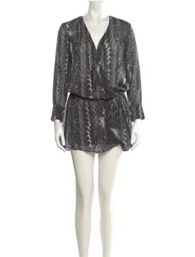 Pre-owned Iro Silk Mini Dress In Gray