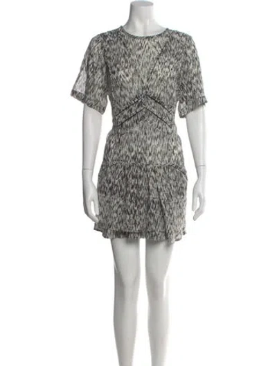 Pre-owned Iro Silk Mini Dress In Gray