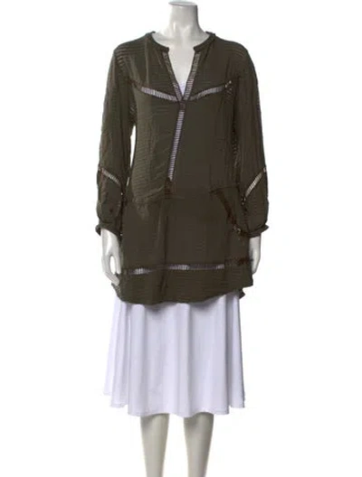 Pre-owned Iro Silk Mini Dress In Green