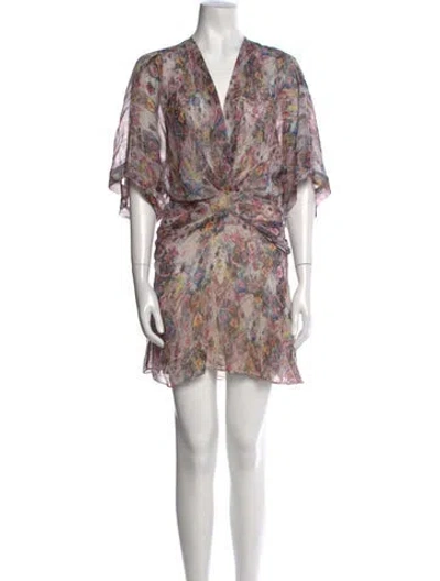 Pre-owned Iro Silk Mini Dress In Multi