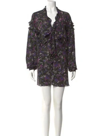 Pre-owned Iro Silk Mini Dress In Multi