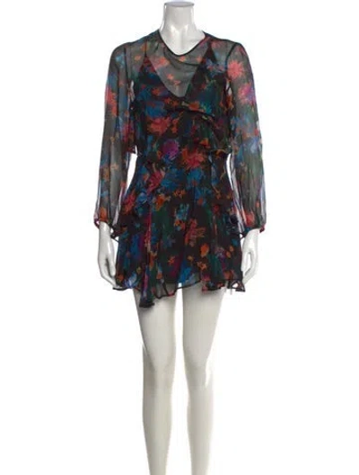 Pre-owned Iro Silk Mini Dress In Multi