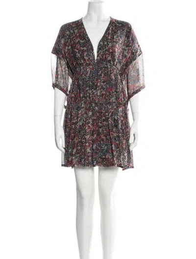 Pre-owned Iro Silk Mini Dress In Multicolor