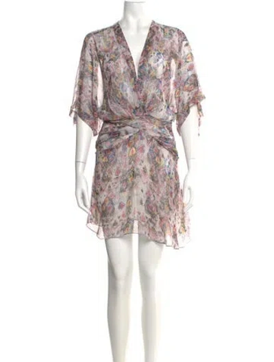 Pre-owned Iro Silk Mini Dress In Neutral