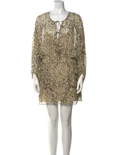 Pre-owned Iro Silk Mini Dress In Neutral