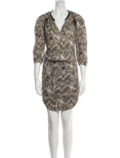Pre-owned Iro Silk Mini Dress In Neutral