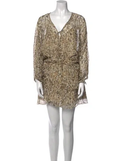 Pre-owned Iro Silk Mini Dress In Neutral