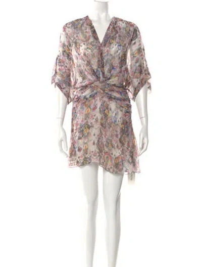 Pre-owned Iro Silk Mini Dress In Purple