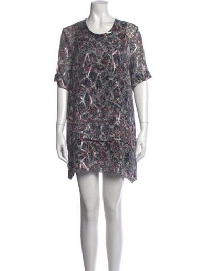 Pre-owned Iro Silk Mini Dress In Purple