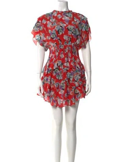 Pre-owned Iro Silk Mini Dress In Red