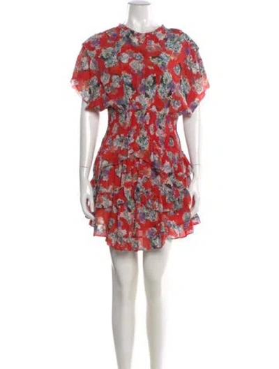 Pre-owned Iro Silk Mini Dress In Red