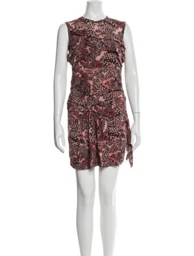 Pre-owned Iro Silk Mini Dress In Red