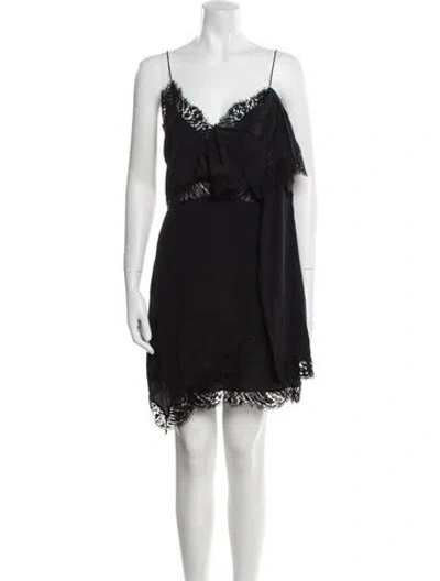 Pre-owned Iro Silk Mini Dress W/ Tags In Black