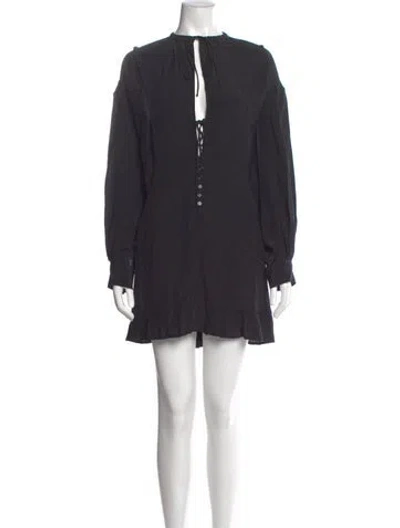 Pre-owned Iro Silk Mini Dress W/ Tags In Black