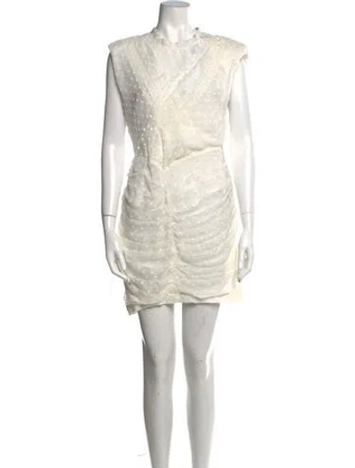 Pre-owned Iro Silk Mini Dress In White