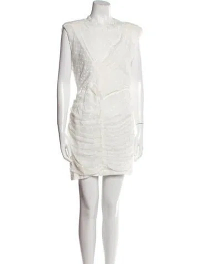 Pre-owned Iro Silk Mini Dress In White