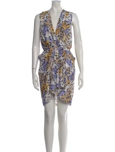 Pre-owned Iro Silk Mini Dress In White