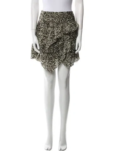 Pre-owned Iro Silk Mini Skirt In Green