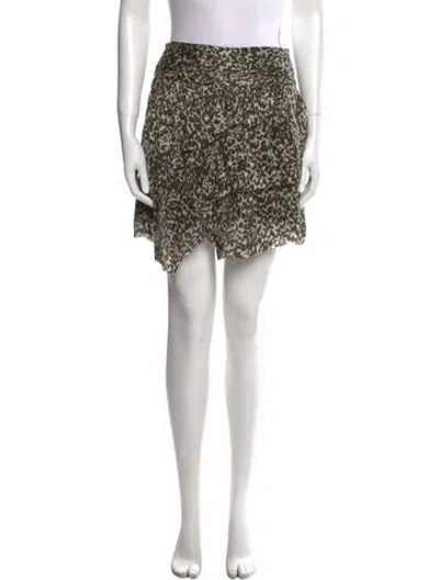 Pre-owned Iro Silk Mini Skirt In Green