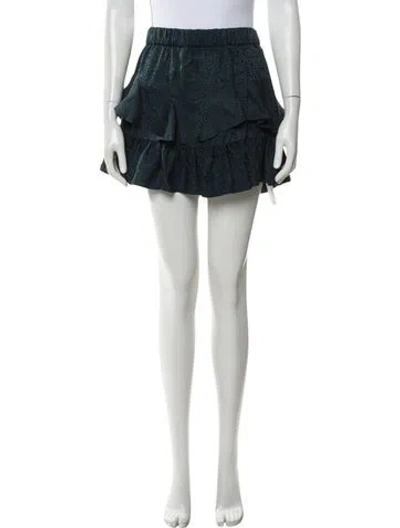 Pre-owned Iro Silk Mini Skirt In Green