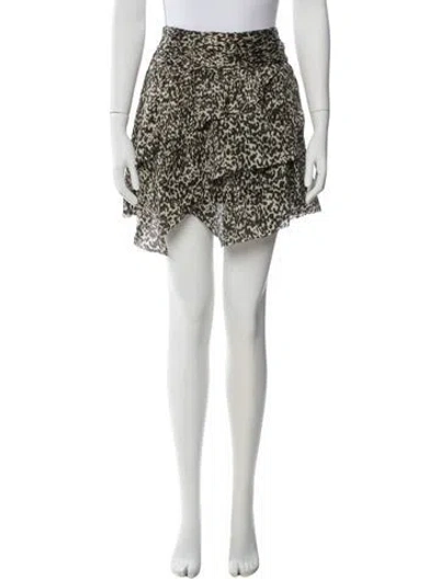 Pre-owned Iro Silk Mini Skirt In Green