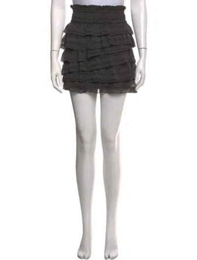 Pre-owned Iro Silk Mini Skirt In Grey