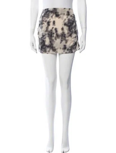 Pre-owned Iro Silk Mini Skirt In Metallic/silver
