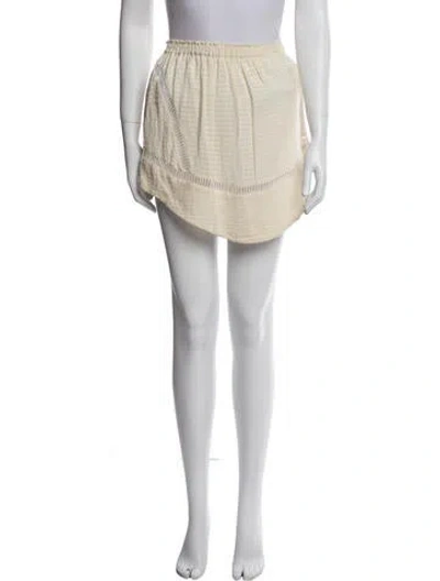 Pre-owned Iro Silk Mini Skirt In Neutral