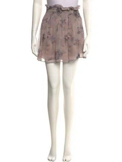 Pre-owned Iro Silk Mini Skirt In Neutral