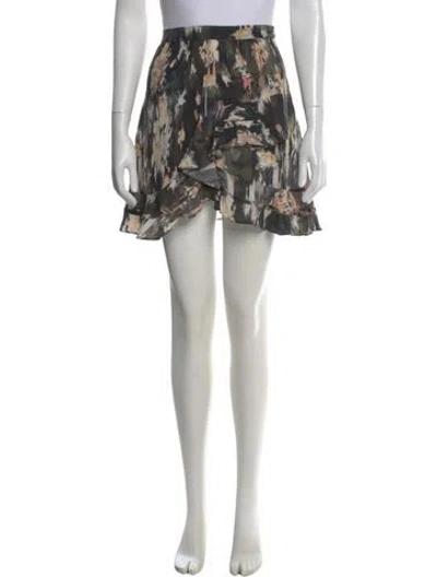 Pre-owned Iro Silk Mini Skirt In Neutral