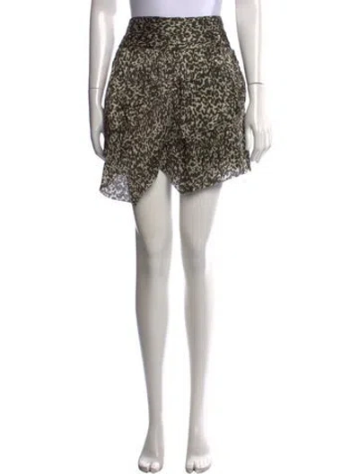 Pre-owned Iro Silk Mini Skirt In Neutrals