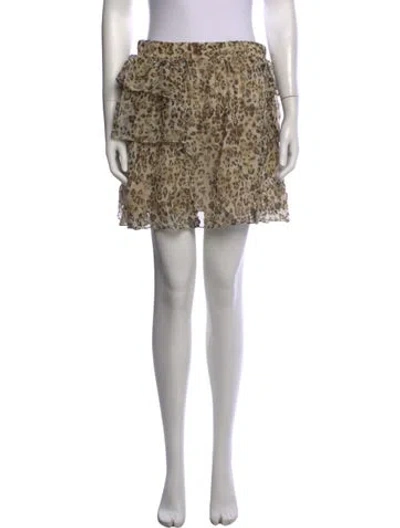 Pre-owned Iro Silk Mini Skirt In Neutrals